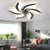 Flower Shaped Three Step Dimming Led Nordic Ceiling Fan Lights