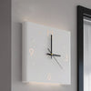 Square Metal Silent Backlit Led Corner Wall Clock Modern Wall Decor