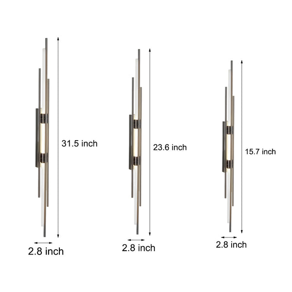 Long Strips Grille Iron Acrylic Simple Modern Led Wall Light Fixture