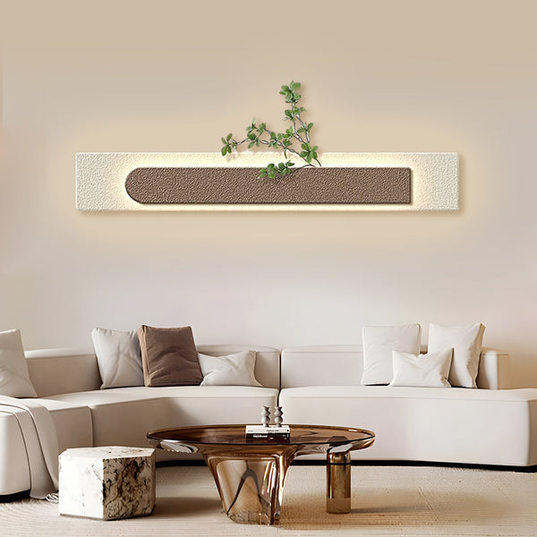 Rectangular Three Dimensional Sandstone Usb Remote Led Wall Lamp Painting