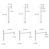 Minimalist Metal Long Pole Arm Tempo Led Wall Sconce