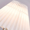 Vintage 1 Light Dimmable Metallic Armed Sconce With Pleated Fabric Shade