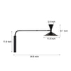 Marseille Swing Arm Wall Lamp Adjustable Long Metal Arm Trumpet Sconce