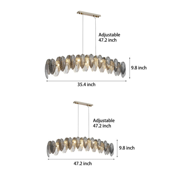 Feathers Glass Modern Chandelier Li002508
