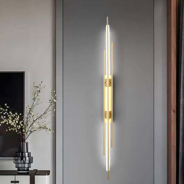 Long Strips Grille Iron Acrylic Simple Modern Led Wall Light Fixture