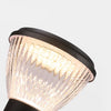 Round Led Black Modern Solar Post Light