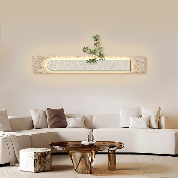 Rectangular Three Dimensional Sandstone Usb Remote Led Wall Lamp Painting