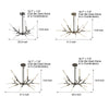 Unique Acrylic Branches Led Minimalist Lines Postmodern Chandelier Lamp