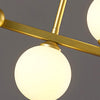 6 8 Light 3Step Dimming Glass Ball Led Long Dining Room Chandelier