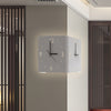 Square Metal Silent Backlit Led Corner Wall Clock Modern Wall Decor
