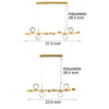 6 8 Light 3Step Dimming Glass Ball Led Long Dining Room Chandelier