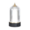 Ribbed Glass Table Lamp Lantern Ambient Led Beside Nights
