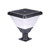 Black Square Solar Led Pier Mount Post Light