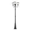 3 Light Black Finish Traditional Outdoor Street Light