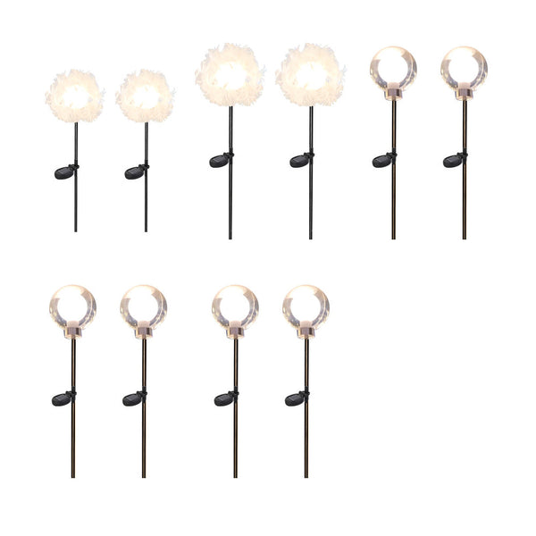10Pcs Solar Dandelion Garden Lights Outdoor Pathway Light For Yard