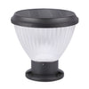 Round Led Black Modern Solar Post Light