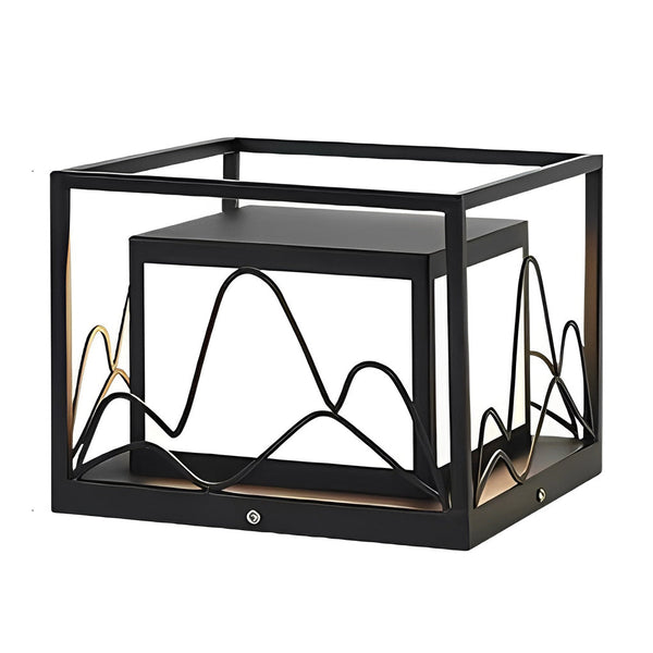 Square Mountain Scenery Solar Post Lights Li002089