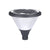 1 Light Round Solar Led Outdoor Lamp Post In Black