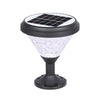 9 Inch High Black Round Led Solar Post Pier Light