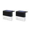 2Pcs Solar Sunset Fence Lights Rgb Led Outdoor Acrylic Bubbles Step Deck Light