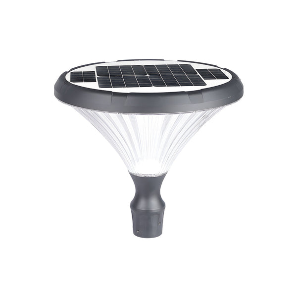 1 Light Black Outdoor Led Solar Lamp Post And Pole Street Light