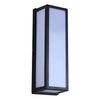 Rectangle Led Waterproof Motion Sensor Black Modern Wall Sconce