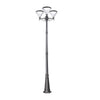 102 Inch Black Outdoor Street Light With 3 Light Post Lamp And Pole
