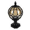 Vintage Outdoor Pier Mount Post Light With Glass Globe