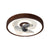 19 7 In Walnut 6 Speed Flush Mount Ceiling Fans With Led Light And Remote