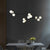 Nordic Style Modern Minimalist Cluster Metal Glass Chandelier Black Gold Fixture