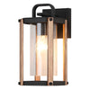 Lantern Shaped Waterproof Glass Industrial Outdoor Wall Sconce Lighting