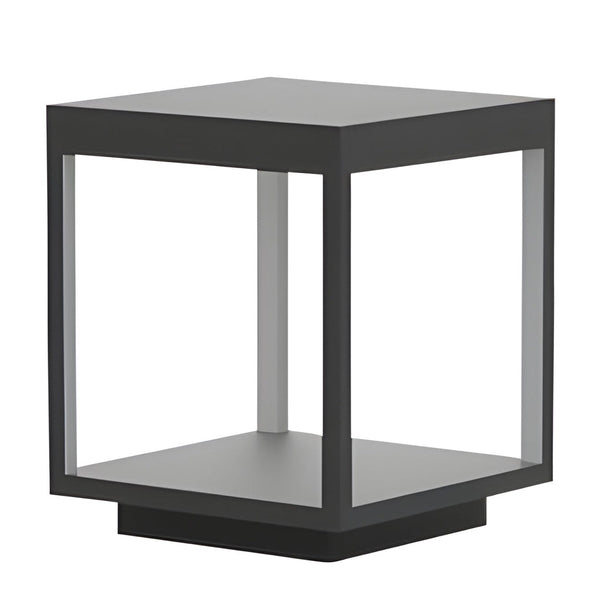 Modern Open Frame Square Led Solar Pier Mounted Outdoor Post Light