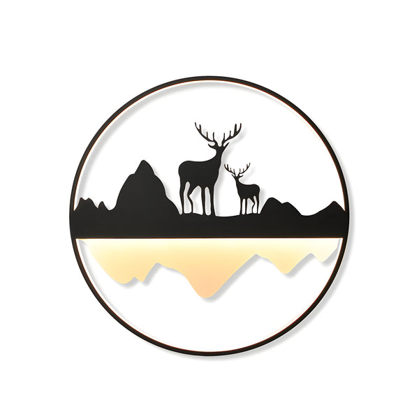 Round Mountain Scenery Outdoor Wall Light Li002710