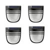 Modern Solar Powered Black Wall Fence Lights 4 Pack
