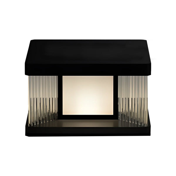 Black Modern Solar Fence Post Light Ha091175