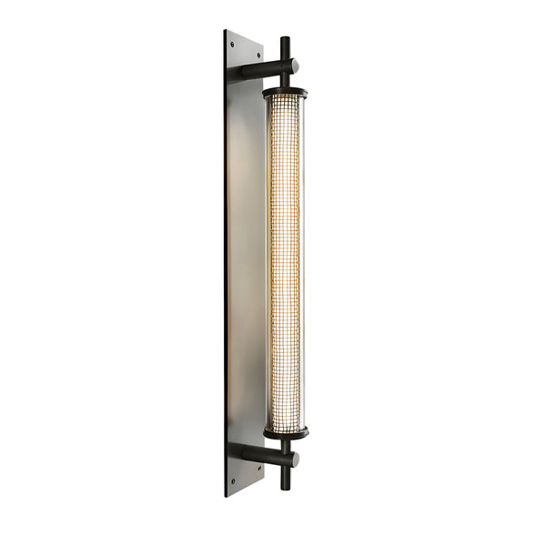 Industrial Black Stainless Steel Long Metallic Tube Wall Light 19 68 In H