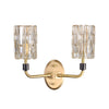 Luxury Copper Armed Crystal Wall Light Modern 1 2 Light Sconce