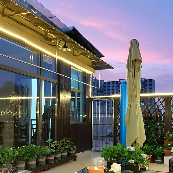 24V Waterproof Recessed Silicone Side Emitting Flat Led Strip Lights For Step And Deck Lighting