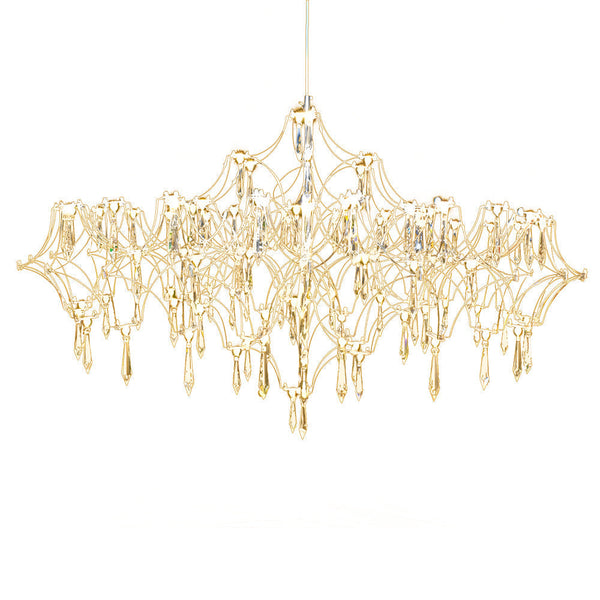 Stainless Steel Crystal Pendants Raindrops Led Italian Style Chandelier