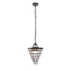 Round Tiered Crystal Water Drop Aged Metallic American Chandelier