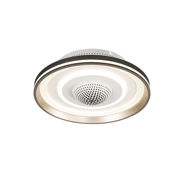 Nordic Round Circles Led Invisible Flush Mount Ceiling Fan Light