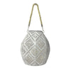 Moroccan Portable Hanging White Solar Led Outdoor Patterned Lantern
