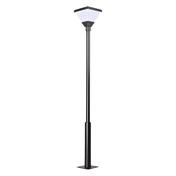 1 Light Black 98 In 118 In Solar Led Square Post Street Light