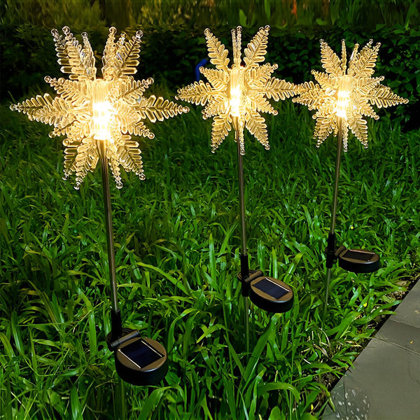 2Pcs Creative Snowflakes Decor Lawn Light Ha080966