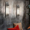 Industrial Vintage Flute Iron 1 Light Wall Lamp Chrome