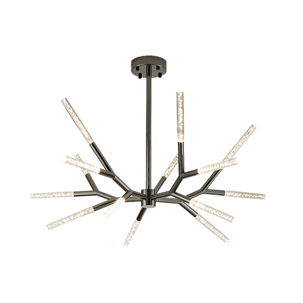 Unique Acrylic Branches Led Minimalist Lines Postmodern Chandelier Lamp