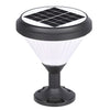 Round Led Black Modern Solar Post Light