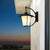 1 Light 13 In Vintage White Opal Frosted Glass Black Outdoor Wall Light