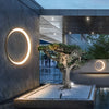 Minimalist Creative Outdoor Round Moon Led Waterproof Exterior Wall Sconces