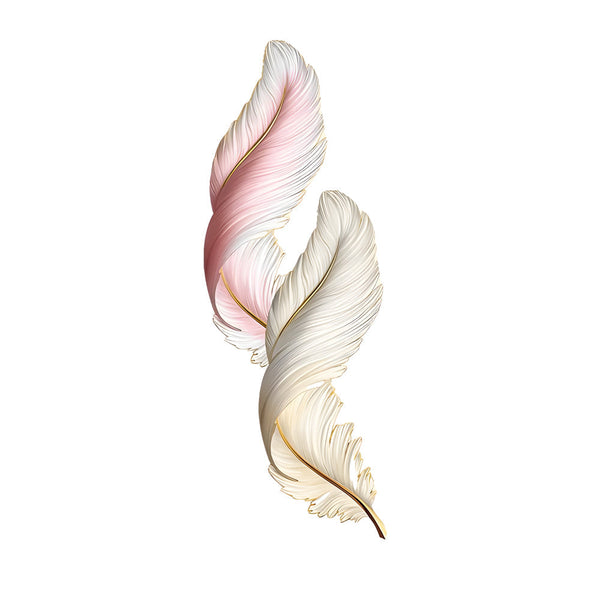 Feathers Creative Luxury Decorative Painting Usb Remote Led Wall Lights